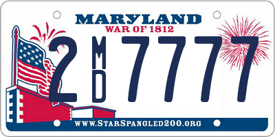 MD license plate 2MD7777