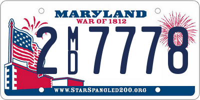 MD license plate 2MD7778