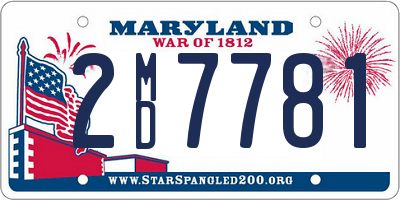 MD license plate 2MD7781