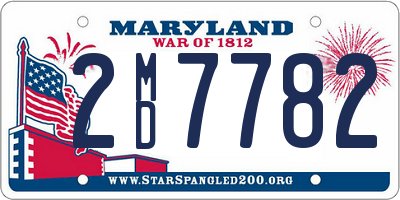 MD license plate 2MD7782