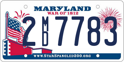 MD license plate 2MD7783