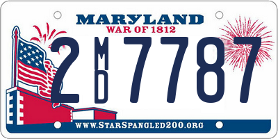 MD license plate 2MD7787