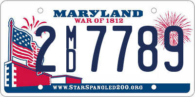 MD license plate 2MD7789