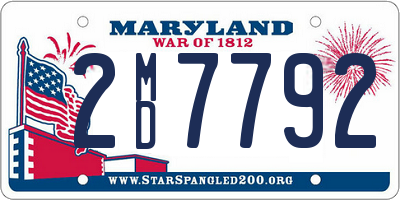 MD license plate 2MD7792