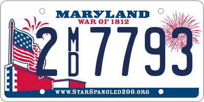 MD license plate 2MD7793