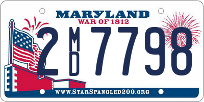 MD license plate 2MD7798