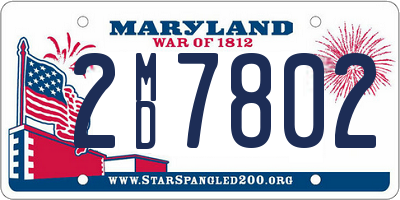 MD license plate 2MD7802