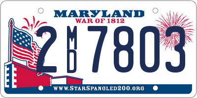 MD license plate 2MD7803