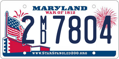 MD license plate 2MD7804