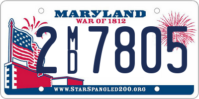 MD license plate 2MD7805