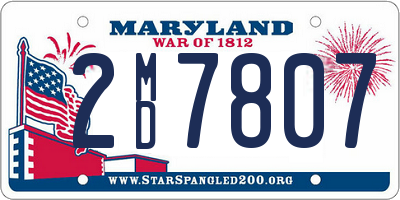 MD license plate 2MD7807