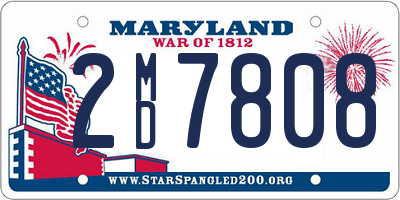 MD license plate 2MD7808