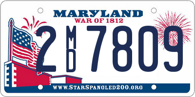 MD license plate 2MD7809