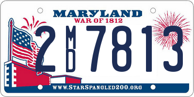 MD license plate 2MD7813