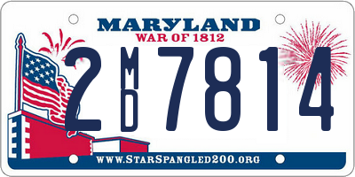 MD license plate 2MD7814