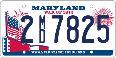 MD license plate 2MD7825