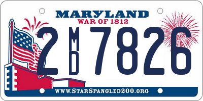 MD license plate 2MD7826