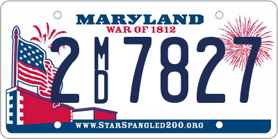 MD license plate 2MD7827