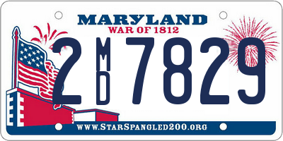 MD license plate 2MD7829