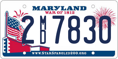 MD license plate 2MD7830