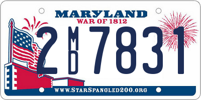 MD license plate 2MD7831