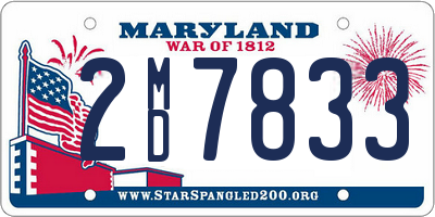 MD license plate 2MD7833