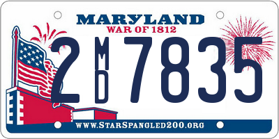 MD license plate 2MD7835