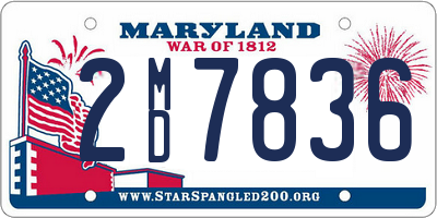 MD license plate 2MD7836