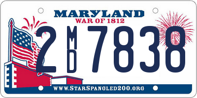 MD license plate 2MD7838