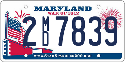 MD license plate 2MD7839