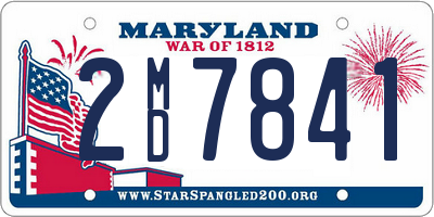 MD license plate 2MD7841