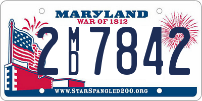 MD license plate 2MD7842