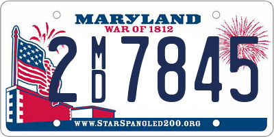 MD license plate 2MD7845