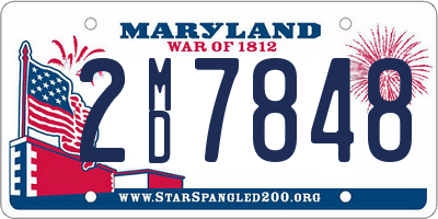 MD license plate 2MD7848