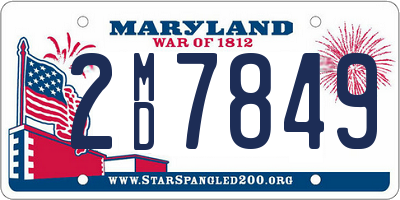 MD license plate 2MD7849