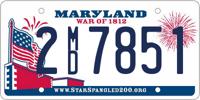 MD license plate 2MD7851