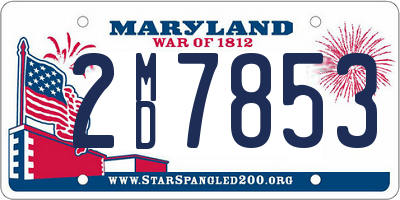 MD license plate 2MD7853