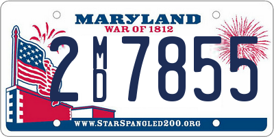 MD license plate 2MD7855