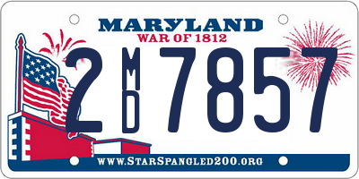 MD license plate 2MD7857