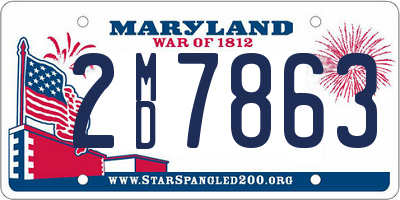 MD license plate 2MD7863