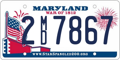 MD license plate 2MD7867