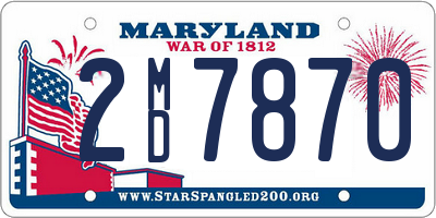 MD license plate 2MD7870