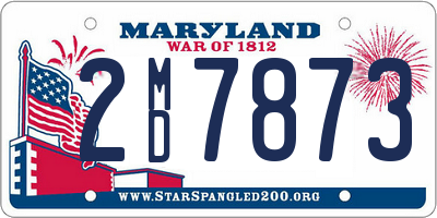 MD license plate 2MD7873