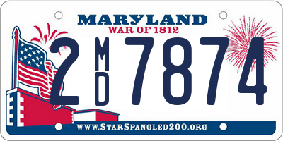 MD license plate 2MD7874