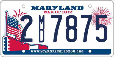 MD license plate 2MD7875