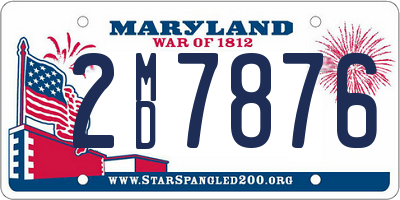 MD license plate 2MD7876