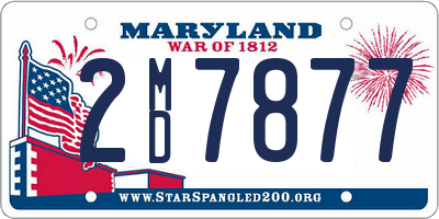 MD license plate 2MD7877