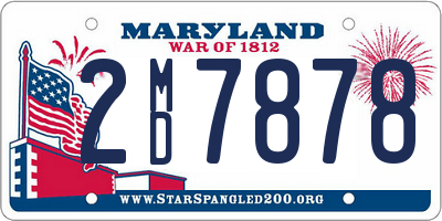 MD license plate 2MD7878