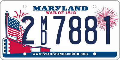 MD license plate 2MD7881