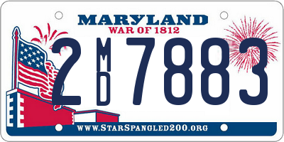 MD license plate 2MD7883